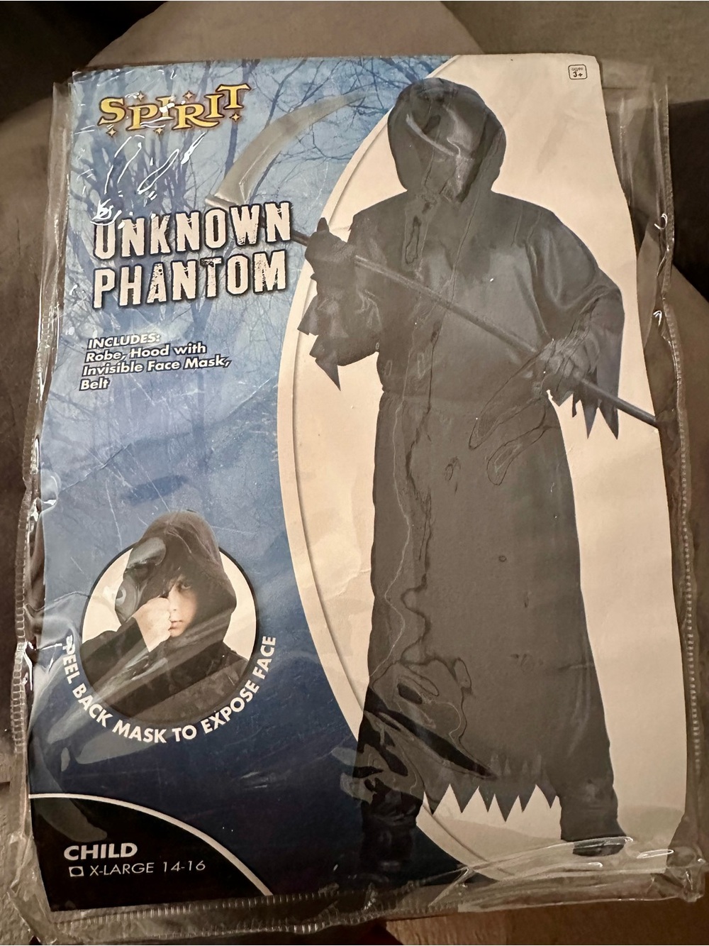 Spirit Halloween Unknown Phantom Child Halloween Costume XL 14-16 (Scream)